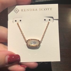 SOLD Elise Rose Gold Pendant Necklace Ivory Pearl